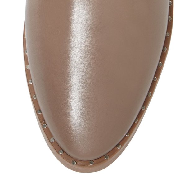 Ivy Kirzhner New Luxe TALL Hidden Wedge Stud Leather & Shearling Boot BLACK πHP - Picture 8 of 17